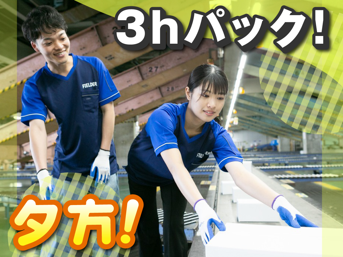 【夕方から】17時～20時/週2日～OK/短時間/Wワークにも♪/未経験OK◎/かんたん仕分け作業