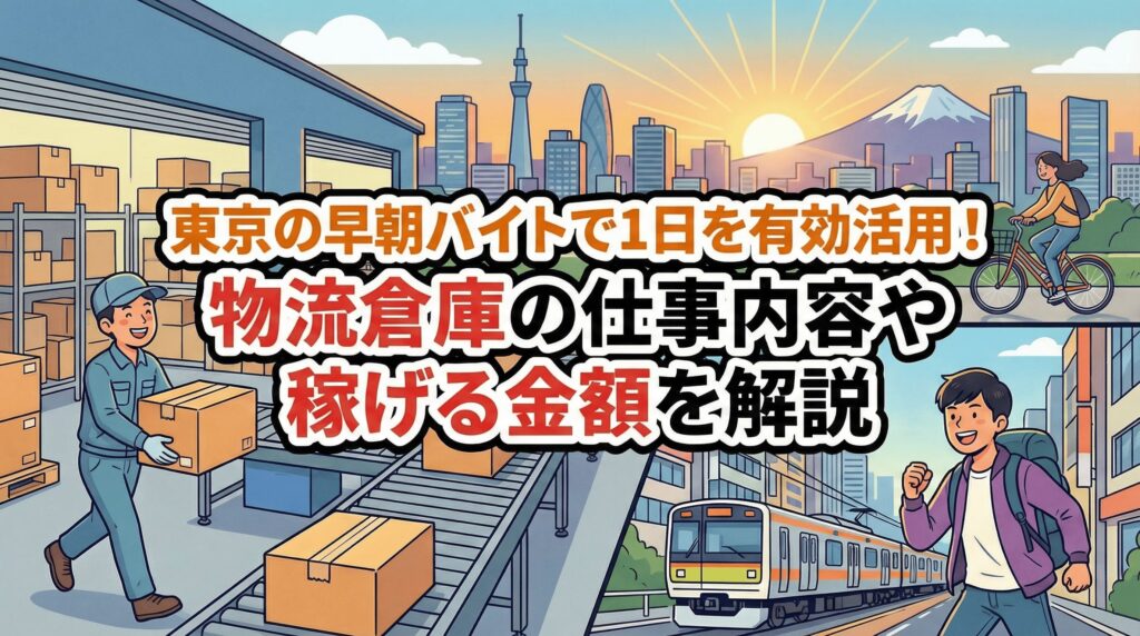 東京の早朝バイトで1日を有効活用！物流倉庫の仕事内容や稼げる金額を解説