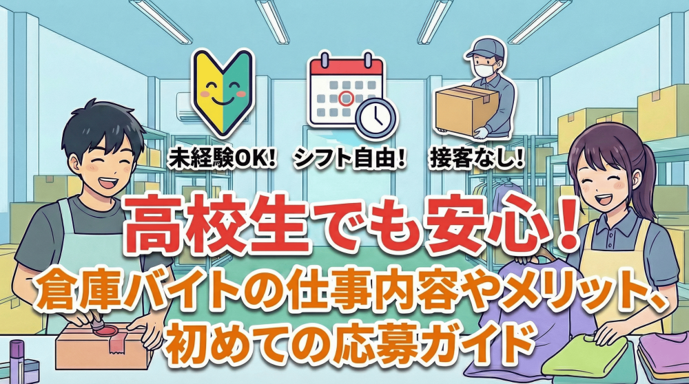 高校生でも安心！倉庫バイトの仕事内容やメリット、初めての応募ガイド