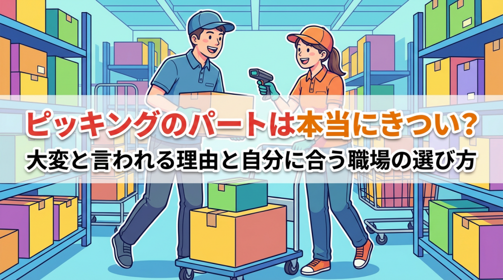 ピッキングのパートは本当にきつい？大変と言われる理由と自分に合う職場の選び方